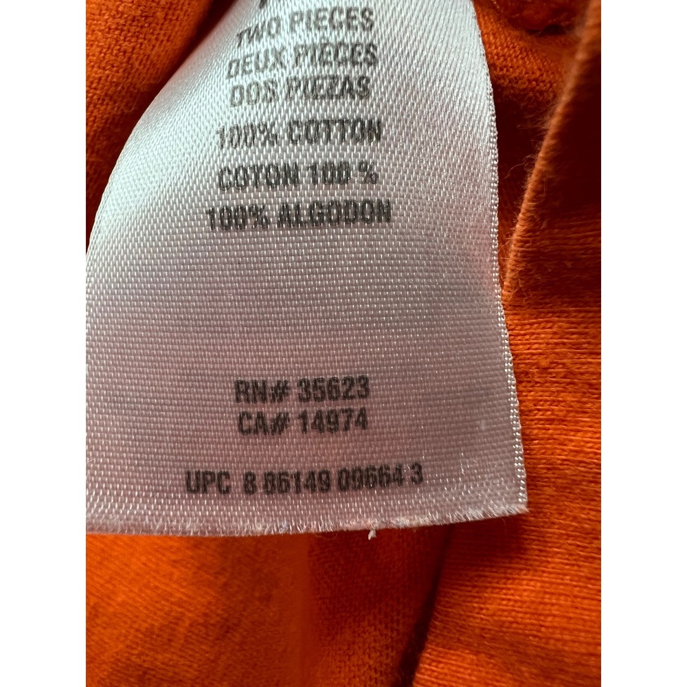 Carters Baby Boy Orange Tiger Graphic Short Sleeve Romper 12 Months RN 35623 - Picture 3 of 5